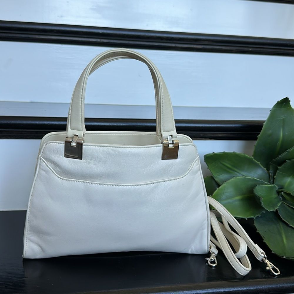 Coletta Genuine Leather Satchel Shoulder Crossbody Bag Soft Luxurious Neutral
